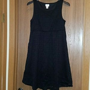 Motherhood maternity black lace dress